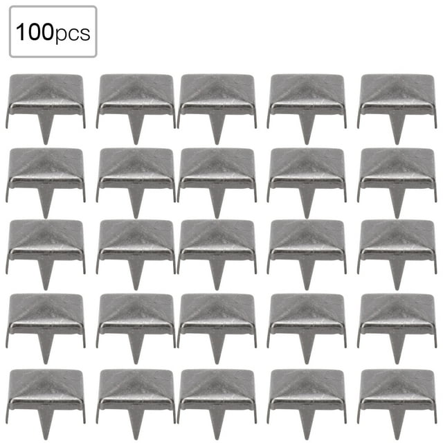 Craft Collection 100 PCS 9MM Brass Copper Square Rivets Apparel Shoes Bag Accessories For Leather Decoration