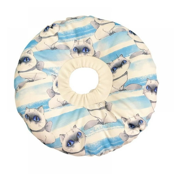 FANTADOOL Durable Soft Cozy Elizabeth Circle Collar, Adjustable Neck Collar Cotton Waterproof Pet Cone E-Collar with Cute Pattern for Cat and Dog