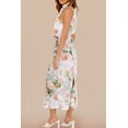 thumbnail image 3 of Vestido Maxi de Satén sin Mangas con Cuello Simulado Blanco PRETTYGARDEN Talla L, 3 of 5