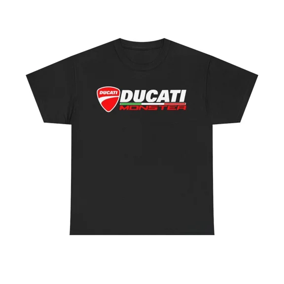 ducati racing logo black tee size L tshirt