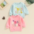 thumbnail image 7 of Okbabeha Toddler Baby Girl Birthday Outfit Embroidery Sweatshirt Crewneck Long Sleeve Pullover Shirt Spring Fall Clothes, 7 of 7
