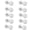 Transparent, variant on Tibvox 10Pcs Plastic Snap Buttons Fasteners Invisible Sewing Closures For Kids Clothes