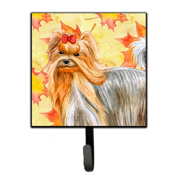Yorkshire Terrier Fall Leash or Key Holder Yellow
