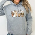 thumbnail image 2 of French Bulldogs and Coffee Hoodie Sweatshirt, 2 of 7