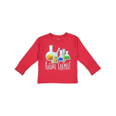 

Inktastic Future Chemist with Beakers Test Tubes and Formulas Gift Toddler Boy or Toddler Girl Long Sleeve T-Shirt