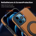 thumbnail image 6 of ELEHOLD Case for iPhone 12 Pro Max,  Magnetic Leather Case with 360°Rotatable Ring Stand [Compatible with MagSafe] Phone Case,Brown, 6 of 6