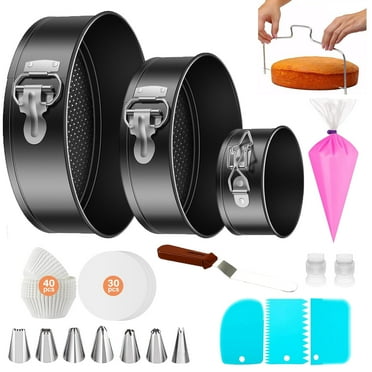 Luopital 100-Piece Non-stick Bakeware Set with Springform Pans, Cake Decorating Tips, and Leveler