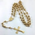 thumbnail image 2 of QDhaobang Fashion Jewelry 14k Yellow Gold Rosary Necklace, Virgin Cross Of Jesus Pendant Necklaces , Heavy Golden Hip hop Men Jewelry, 2 of 6