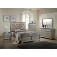 thumbnail image 2 of Ariela Champagne Upholstered Panel Bedroom Set Special Twin 5 Piece: Bed, Dresser, Mirror, NightStand, Chest, 2 of 13