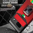 thumbnail image 4 of Design for Google Pixel 8 Phone Case with Screen Protector Card Holder Stand Kickstand Heavy Duty Shockproof Hybrid Rugged Drop Protective Cover for pixel8 google8 Women Men Girls Red, 4 of 13
