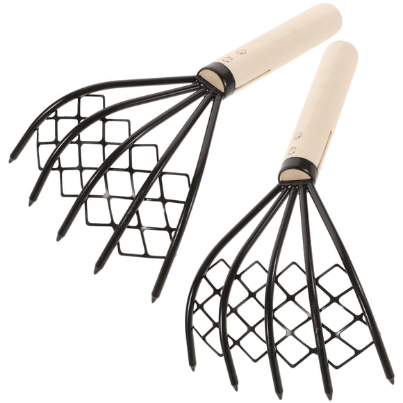 rastrillos de acero al carbono para almejas con red para excavar conchas de ostras.