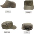 thumbnail image 3 of Gorra militar Gorras militares de mezclilla lavadas vintage Gorra plana de algodón Regalo para deportes al aire libre, 3 of 5