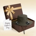 thumbnail image 2 of Fathers Day Gifts Under $15, Solar Powered Fan Hat with 2 Removable Fans Wide Brim Sun Hat for Outdoor Fishing, Hiking Gardening, USB Solar Charging 1 Pair Arm Sleeve, 2 of 8