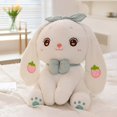 thumbnail image 1 of 35/45/55cm Cartoon/ Cute/ Rabbit Plush Toy/ Long-Eared White Rabbit Doll with Collar Tie and Hair Clip/ Children's Birthday GiftWhite45cm Deng Xun unisex, 1 of 2