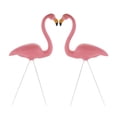 thumbnail image 2 of 2 paquetes de estacas grandes de flamencos para jardín, estatuas de pájaros, decoración de patio para decoración de césped al aire libre, color rosa, 2 of 5