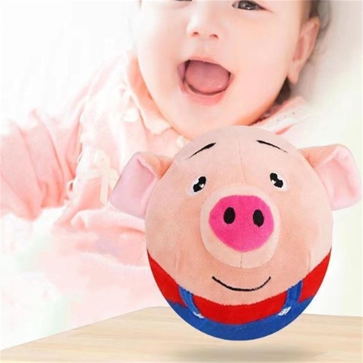 The Dog Charmer - Dog Charmer Interactive Piggy Toy, Bouncing Piggy Dog Toy, Active Moving Pet Plush Toy, Shake Bounce Boredom Talking Toys, Rechargeable Pet Bouncing Balls Toy