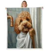 Erosebridal Animal Teddy Sherpa Blanket 50x60,Kawaii Dog Fuzzy Blanket Throw,Ultra Soft Fleece Blanket,Teen Bedroom Decor