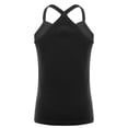 thumbnail image 2 of Linjinx Kids Girls Dance Tank Tops Spaghetti Strap Camis Racerback Camisole Undershirts Gymnastic Black 160, 2 of 5