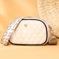 thumbnail image 4 of Bolso cruzado para mujer, Bolso de mano de cuero genuino con cremallera, correa de guitarra ancha Simple, Bolso elegante portátil informal, bolso, 4 of 9