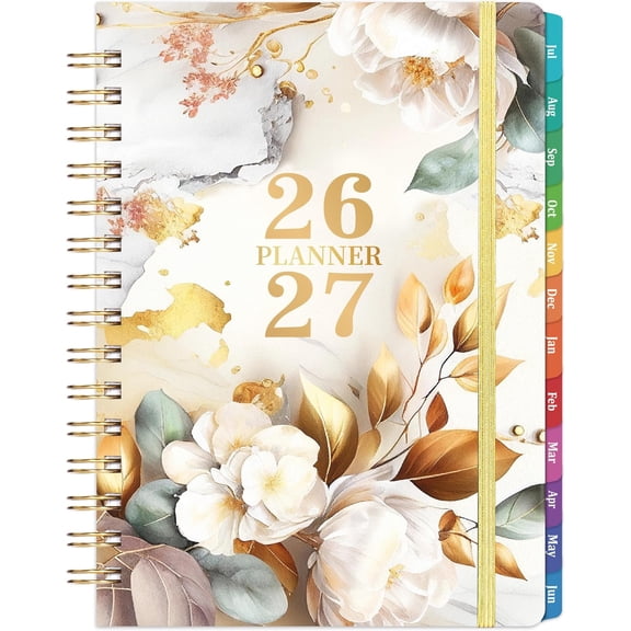 Planner 2026-2027 - Planner 26-27 Weekly and Monthly, Jul.2026 - Jun.2027, 8.5" x 6.4", 2026-2027 Calendar Planner with Monthly Tabs, Pocket, Sturdy Binding