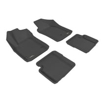 3D MAXpider Custom Fit Kagu Floor Mat (Black) Compatible with FIAT 500 2012-2019 - Full Set