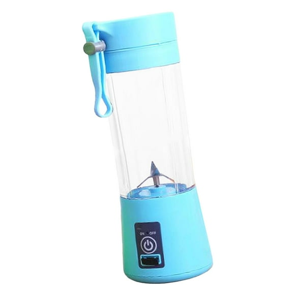 Licuadora portátil, exprimidor eléctrico, vaso de batidora, batidos, mezcladora recargable, máquina de frutas, Mini batidora de mano para cocina, Azul