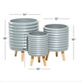 thumbnail image 3 of DecMode 14 In. Planter, MGO, Gray, 3 - Pieces, 3 of 9