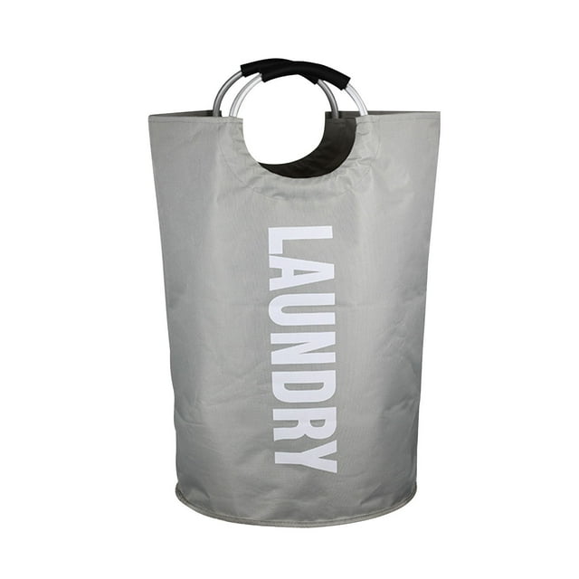 CEHVOM Fabric Laundry Bag-large Cloth Dirty Clothes Basket-foldable Aluminum Ring Dirty Clothes Rack-toy Storage Bag