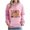 Pink, variant on LEKWK Hoodies for Women Drawstring Cozy Warm Long Sleeve Thanksgiving Sweatshirt Fall Winter Graphic Print Tops for Casual Holiday Party