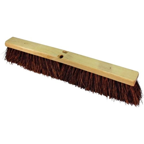 Genuine Joe 24' Push Broomhead Brown - Palmyra - 24' Length - 1 Each