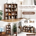 thumbnail image 5 of Librero Organizador de 8 Cubos, Libreros Minimalista Abierta Reversibl, Bookshelf para Oficina o Sala de Estar, 120 * 30 * 60CM Marrón, 5 of 5