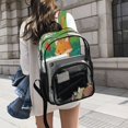 thumbnail image 6 of Large Clear PVC Backpack Heavy Duty See Through Backpack for Adults Work Travel, Autumn Scarf Fox Printed 12L, 6 of 8