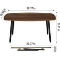 thumbnail image 2 of Folding Coffee Table Rustic Small Coffee Tables for Living Room Farmhouse Portable Table for Small Spaces Rectangular Mid Century Coffee Table, 2 of 7