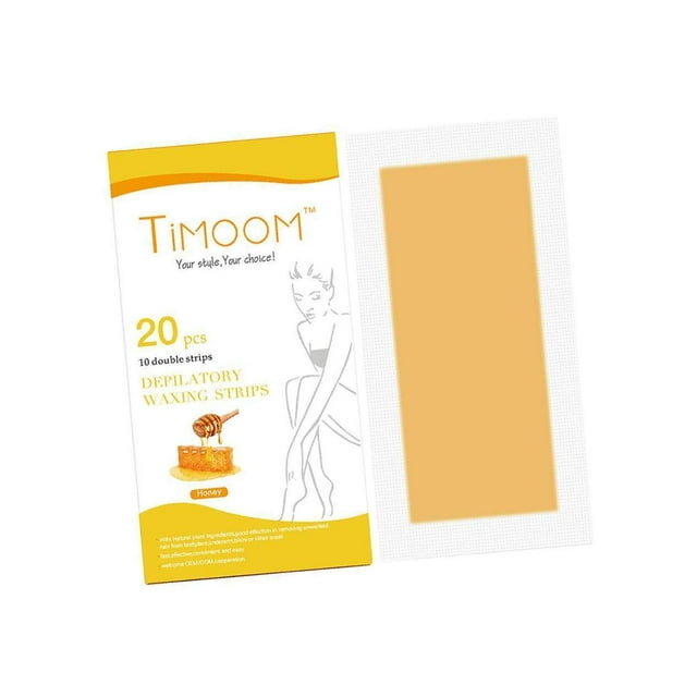 20pcs Dual-sided Depilatory Waxing Strips Cold Cold Wax Wax Bikini Hair Remover Honey