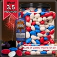 thumbnail image 5 of Patriotic Jordan Almonds Medley by It's Delish, 3.5 lbs Jumbo Container  Red White and Blue Candied Almonds  Fourth of July Party Decorations US Flag Colors - Bulk Vegan & Kosher Candy  Made in USA, 5 of 7