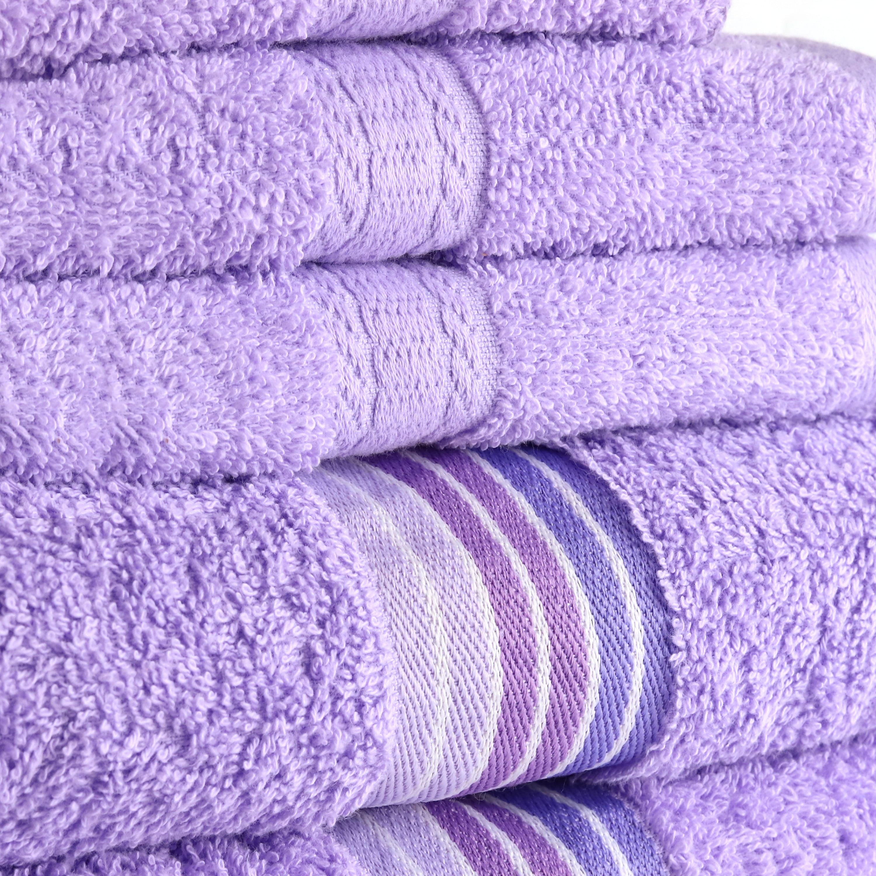 Espalma Summit 6-Piece Lavender Solid Cotton Bath Towel Set 856891