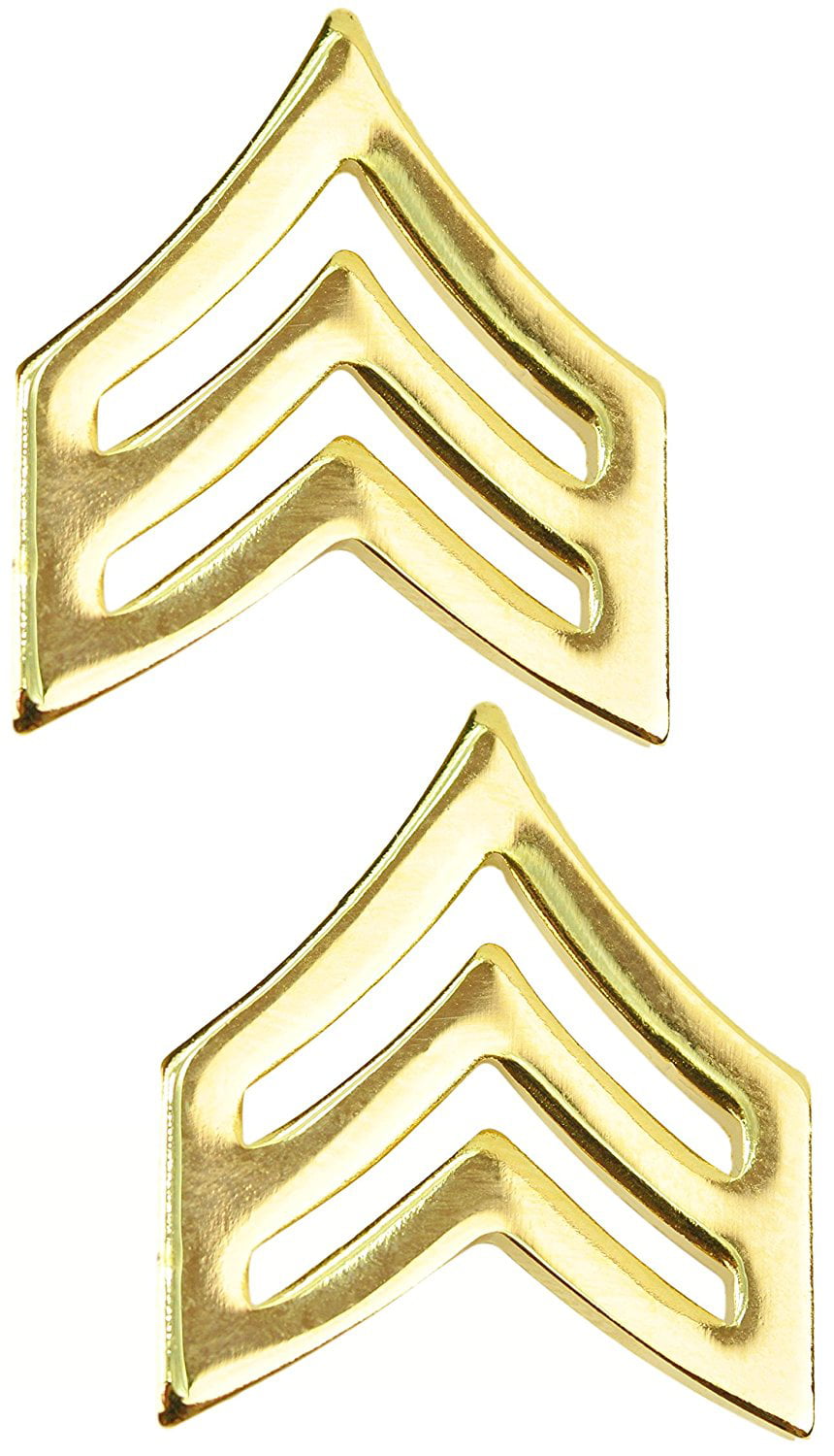 FREE Shipping! Sargent Insignia in Gold 3/4" Wide 