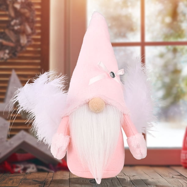 Fiudx Artículos en oferta con ofertas flash Muñecas sin rostro con plumas decorativas en forma de ángel, adornos para escaparates de casas