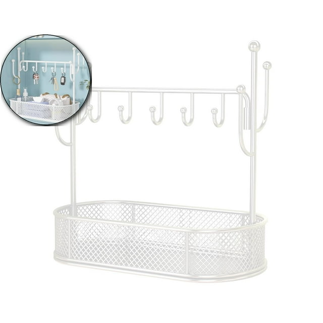 Dvruxg Iron Key Holder Shelf, Decorative Entryway Organizer, Multipurpose Home Accessory Box for Shoes & Goodies Storage