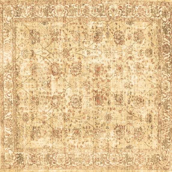 Ahgly Company Indoor Square Persian Brown Traditional Area Rugs, 8' Square