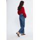 thumbnail image 2 of Pantalones vaqueros con bolsillos para mujer, pantalón vaquero recto de cintura alta con temperamento, ropa de calle sencilla Vintage, pantalones elegantes lavados, novedad de 2024, 2 of 5