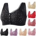 thumbnail image 2 of Daisy Bras for Older Women, 2026 New Front Snap Bras for Seniors, Daisy Bra for Women Front Closure No Underwire Bra,Black,42, 2 of 6