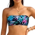thumbnail image 6 of Yuanlong Women's Bandeau Detachable Spaghetti Straps Swimsuit Tops Padded Stylish Minimalist Beachwear Swimwear Bikini Top, 6 of 7