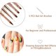 thumbnail image 2 of Pincel para uñas de gel con tapa - LEA-SHALL Pincel de 5 piezas Forro fino / Plano / Redondo / Acrílico Juego de pintura acrílica para uñas francesas Estructura UV con pincel para diamantes de imitación Sincero Electrónica, 2 of 5