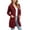 Wine, variant on Naotn Plus Size Hooded Cardigan Sweaters for Women Trendy Fall Open Front Long‑Sleeve Cable Knit Loose Fit Tops with Side Pockets