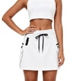 thumbnail image 5 of Nmnitkp Women's High Waisted Drawstring Cargo Skort, Athletic Tennis Skirt with Multi Pockets, for Golf Hiking Outdoor & Casual WearWhite,L, 5 of 7