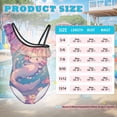 thumbnail image 7 of Uorisanigo Girls Bathing Suits Kids One Piece Kawaii Axolotl Cherry Blossom Swimwear with Ruffled Sleeve Straps 1-Shoulder Athletic Swimming Bathing Suit, Size 3-4, 7 of 7