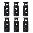 thumbnail image 7 of 6pcs Spring Cord Locks Plastic End Clip Stoppers Fastener Double Holes Rope Toggle Slider, Black, 7 of 7