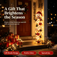 thumbnail image 5 of Glowing Christmas Door Hanger, Pre-lit Christmas Snowman with Warm LED Lights, Holiday Hanging Decor for Front Door Porch Indoor Outdoor, Easy to Hang by MPOISVA, 5 of 7