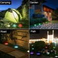 thumbnail image 6 of 4 Pack Solar Disk Light LED RGB In-ground Pathway Light Dusk-to-Dawn Garden Yard, 6 of 7